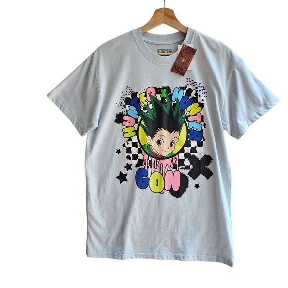 NWT Hunter X Hunter Gon Graphic T-Shirt Light Blue Mens Casual Tee, Size Medium - Picture 10 of 10